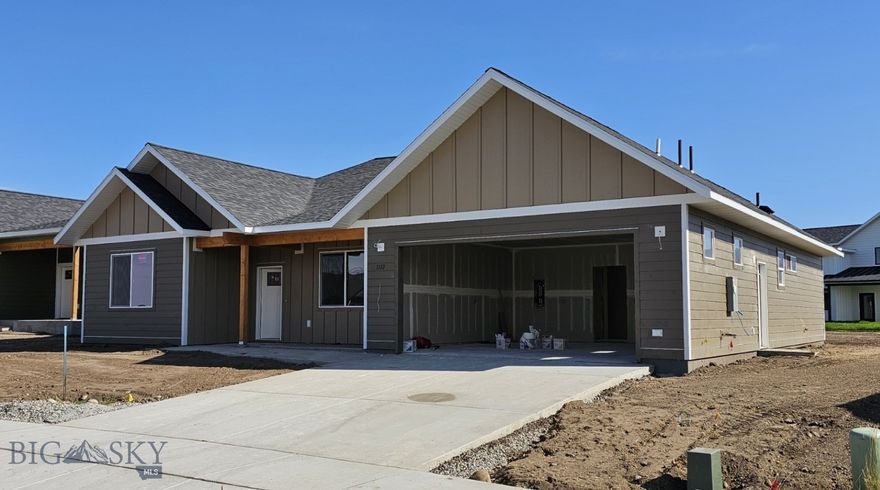 A large single level home with no-steps at all. 2060 sf including 4 beds, 3 baths, with a jack and jill set up for 2 of the 4 bedrooms.  Primary Bedroom features vaulted ceilings, large walk in closet, and both a shower and bath in the Primary.  Central living area with large, covered front and rear patios (very large).  Oversize garage (24x24) with 18' wide OH door.  Easily fits large MT trucks. Located in Meadowlark Ranch with amazing views, quiet streets, large lots, and only single family homes.  No apartments, no commercial, no industrial.  Relaxed rural neighborhood.