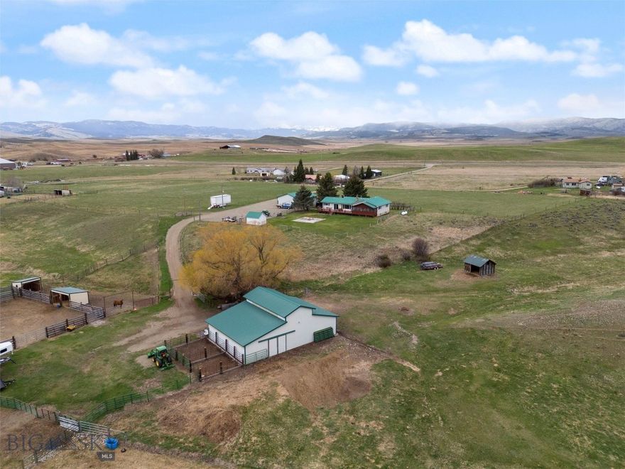 Horse Haven on 46+ Acres. Embrace the freedom of wide-open spaces on this spacious property just outside of Clyde Park in the Shields Valley. This stunning horse property surprises with its spacious home, boasting five bedrooms and three bathrooms to comfortably accommodate your family and guests. Step inside and be greeted by a showcase of tasteful renovations that include bathroom upgrades, new windows/doors, and flooring. Every detail has been carefully maintained to create a space that is both inviting and comfortable. Yet despite its secluded feel, this property is conveniently located within easy reach of urban amenities. The heart of this property is the charming barn, which offers four stalls meticulously designed to provide comfort and safety for your equine companions. With ample storage space for feed and equipment, as well as a large tack room with hot and cold running water, the barn is both practical and functional. Additionally, the seller is offering a wide array of farm and household equipment for sale at an additional cost, including a tractor, Gator, trailers, weed sprayers, household furniture, and much more. This property could be fully stocked with everything you need to maintain and live on the land.