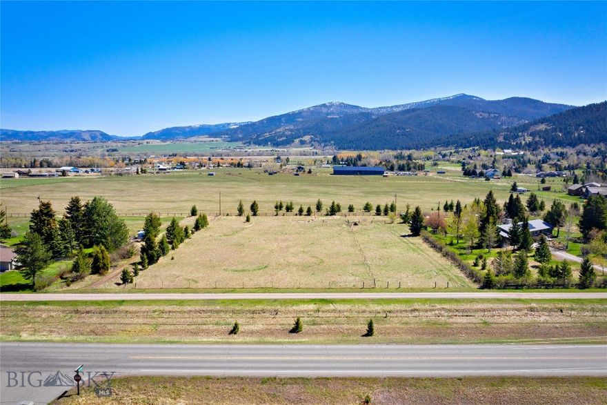 Discover the opportunity to own 2 pristine acres in one of Bozeman's most sought-after settings near Hyalite Canyon! In the vicinity of expansive Forest Service land and luxury homes, this undeveloped parcel offers the perfect canvas to build your Montana dream home.

The property features a flat, highly usable landscape - ideal for a custom home, shop, or additional outbuildings. With electricity and natural gas conveniently nearby, much of the groundwork is already in place. A well and septic system will be needed, giving you the flexibility to design infrastructure that suits your vision. Percolation tests were performed at the time the land was subdivided.

Tucked off a frontage road along a major north-south corridor, this location strikes a rare balance between privacy and accessibility. You'll enjoy quick, easy access to Bozeman's vibrant amenities - dining, shopping, recreation, the airport, and Montana State University - while still being moments from the outdoor beauty of Hyalite Canyon Recreation Area where you can hike, bike, climb, cross country ski, canoe, paddleboard, and fish.

Whether you're looking to build now or invest in land in a high-end, established area, this parcel offers exceptional potential in a location that continues to appreciate in both value and desirability. Ready for your ideas, your plans, and your future, this is the perfect canvas for your next chapter!