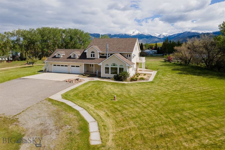 This unique home is located on an irregular shaped 1.71 acre lot within the Town of Sheridan City limits is a must see to appreciate. The home is provided with city water/sewer, natural gas and fiber optics. The yard has an underground sprinkling system served by a domestic water well This single family resident  is a two story home with a third level loft. The home has a 3 car attached garage that is heated/insulated and has 220 electrical service.. The garage is approximately 36X28, 1008 +/-Sf. The home is built on a full crawl space foundation. The main floor has a  functional floorplan. There is a kitchen with an informal eating area and a built-in desk. The kitchen has oak cabinets and an island work area. Just off the kitchen is a large deck with access through patio doors. The kitchen also has a walk-in pantry that with s an electrical panel.  Attached to the electrical panel is a sub-panel to control an emergency generator (there is no emergency generator included). A formal dining room is located just  off the kitchen. The living room with vaulted ceilings is sunken just  2 steps from the dining level.  At the front foyer is a closet and the steps with oak railings leading to the 2nd floor. To the left of the foyer is a combination laundry room and 1/2 bath with large laundry tub. The main bedroom is on the first level and  has a private 3/4 bath and a walk-in closet. Patio doors in the main bedroom access the rear deck. The 2nd floor has a large two-level family room with half vaulted ceilings. A 3rd floor loft accessed from the Den overlooks this family room. Adjacent to the family room is the den (no closet) with a fireplace, built-in desk/shelves and stairs leading to the loft area mentioned previously. There is another family room, used as a game room located over the garage. Through this room is a bedroom with closet and door to a deck on the West side of the house. There are two additional bedrooms with closets on this level of the home. The 2nd floor bathroom has a jacuzzi type tub to complete this home ready for family living at its best.  NOTE:  THIS PROPERTY WAS CREATED VIA A FAMILY MEMBER TRANSFER AND A CLOSING CANNOT OCCUR UNTIL APRIL 1, 2026 OR LATER.