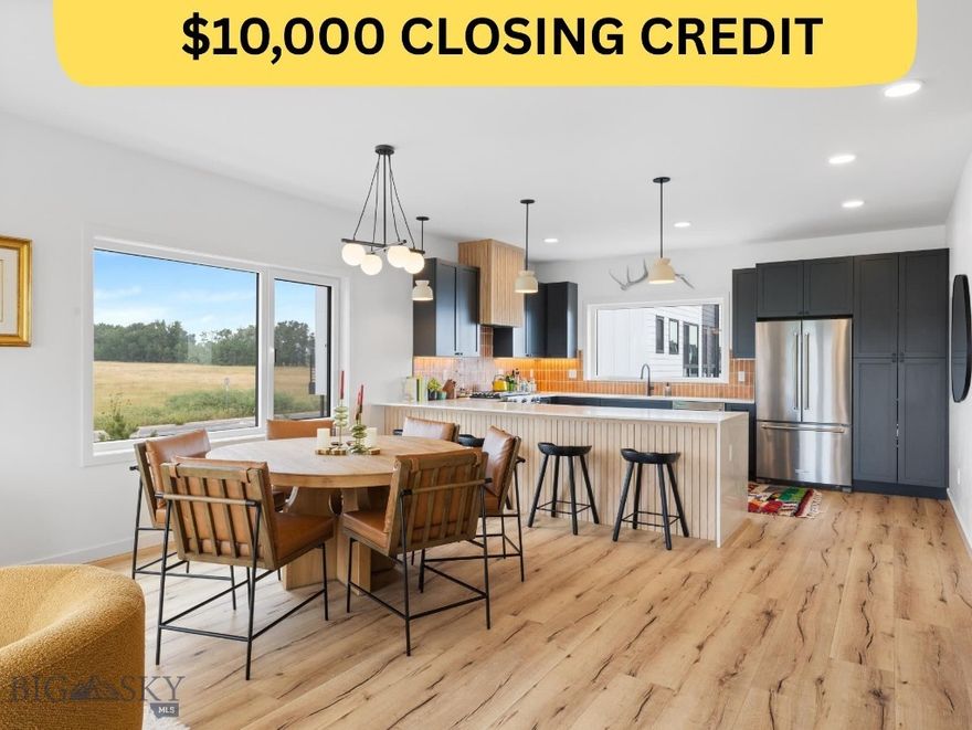 $10,000 BUYDOWN CREDIT AT CLOSING! Discover the ultimate modern mountain town lifestyle with the KUL Condos at Gran Cielo. Situated on a picturesque corner with southeast facing windows of the Bridger Range, this home combines top tier construction and design in a prime location nestled between downtown Bozeman and Hyalite Canyon, a backyard paradise for outdoor enthusiasts. 

This luxury contemporary condo offers 3 bedrooms, 3.5 bathrooms, a versatile office/flex space, an oversized garage, and generous storage. Included is 50k worth of thoughtful upgrades including LVP flooring throughout, modern lighting, remote controlled blackout window shades, and Scandinavian inspired finishes. 

The kitchen boasts premium KitchenAid appliances, a Cotto Tile backsplash, quartz countertops, and the addition of a dedicated bar/coffee station designed for both entertaining and everyday living. Energy efficiency is built in, with Solar Panels that convey at no cost to the buyer, EV charging readiness, and high-performance windows.

The spacious open-concept living area is bathed in natural light, streaming through large, thoughtfully positioned windows that balance brightness with privacy. Contact your agent and schedule a private golden hour showing today.