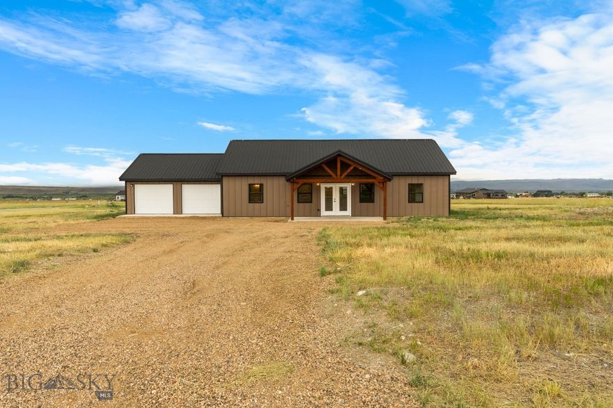 Discover this brand-new 1,536± SF home offering modern design and scenic mountain views, located in the Ruby Rock Subdivision just 3 miles outside of Sheridan, Montana. This thoughtfully designed residence features 3 bedrooms, 2 full bathrooms, an open-concept layout, and stylish butcher block countertops in the kitchen. Enjoy the convenience of an attached 2-car garage and the space of a 1.03± acre lot. A beautiful setting, this home provides a blend of rural living with proximity to town amenities.