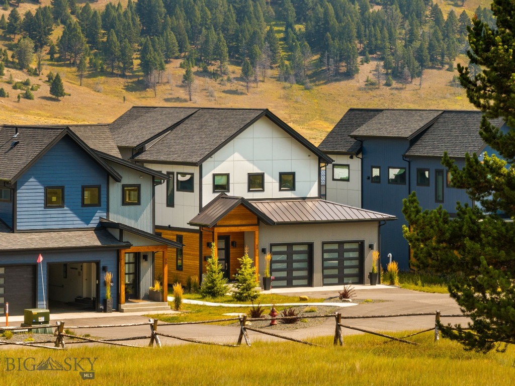 Aspects at Big Sky – Exclusive 10-Home Community Offering
A rare opportunity exists to acquire the entire Aspects community—a private enclave of ten fully furnished modern mountain homes in Big Sky, Montana. Designed with both functionality and comfort in mind, Aspects blends contemporary architecture with the beauty of the surrounding landscape, all just minutes from Big Sky Resort and Yellowstone National Park. Each residence has been thoughtfully crafted, offering three bedrooms with ensuite baths, an open-concept kitchen, dining, and vaulted living room anchored by expansive windows, and a convenient main floor powder room. The private primary suite serves as a retreat with its walk-in closet, spa-like bath, and balcony access, while the kitchens feature stainless GE Café appliances, solid-surface countertops, and generous storage throughout. Homes also include oversized two-car garages with gear storage, dedicated laundry spaces, and inviting outdoor living areas—five of the ten homes are further enhanced with private hot tubs. Comfort is ensured year-round with forced-air heating and central air conditioning. The Aspects community itself is designed to complement its natural surroundings. Residents enjoy a relaxed setting with walking paths, forested open areas, and shared amenities that include a private sauna, outdoor firepits, and the Canteen gathering space. Low HOA dues cover snow removal and common area maintenance, while an exclusive rental program offers owners the option for additional income or reduced carrying costs. Perfectly situated, Aspects is just 10 miles from Big Sky Resort and 50 minutes from the West Entrance of Yellowstone National Park, with hiking, biking, fishing, and endless outdoor adventure available right at your doorstep.With modern construction, curated amenities, and a premier location, Aspects represents a truly rare opportunity to acquire a legacy investment property unlikely to be replicated. Optional rental program provides flexibility and
income potential. Over the last 12 months, each unit in the rental program generated an average of $110,000 in total revenue."