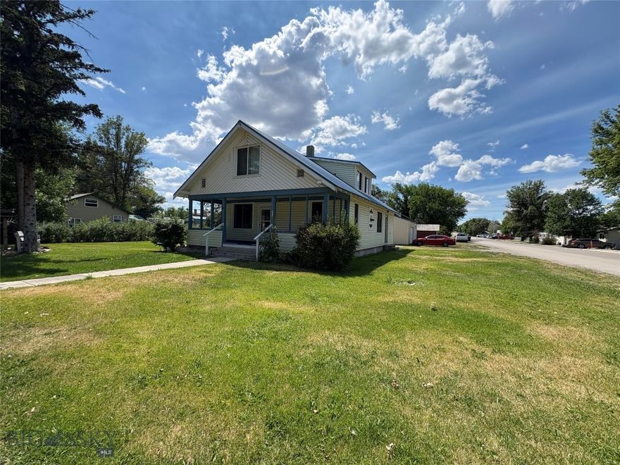 Built in 1917, this craftsman style home is waiting for you and your imagination.  Open living room and dining area with a gas stove to keep things nice and cozy, built in drawers and cupboards for tons of great storage along with large windows. Fantastic front porch waiting for you to enjoy your morning coffee and watch the day go by.  The upper level of the home can be used as a separate apartment with private entrance for rental income or keep it all to yourself.  The upper level has small kitchen, bathroom, living room along with one large bedroom.  Full unfinished basement for extra storage space or finish it off with couple of additional bedrooms.  
This great home is located on a .25 acre lot with well for watering in the summer.  Huge 3+ car garage with 1280 sf.  Dog run, pavillion area and many mature trees.  
Home needs some tlc and updating, but don't miss out on the opportunity to make this home your own.