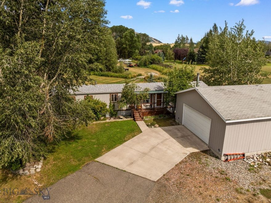 Charming retreat with detached shop near golf and trails.This stunning home in Bozeman, MT, offers the perfect blend of comfort and convenience. Featuring 3 bedrooms and 2 bathrooms across 924 square feet of thoughtfully designed living space on a charming .22-acre lot, this residence was built in 1996. The home features an open-concept living area, perfect for entertaining, and a well-appointed kitchen ideal for culinary adventures. Step outside to discover a large detached shop (28x28'), providing ample room for hobbies, vehicles, or extra storage.  The large backyard is perfect for relaxing or entertaining with outstanding views of mountains and trees.  Located just moments from Riverside Golf Course and some of Bozeman's best hiking trails, this property is a nature lover's paradise. Plus, with easy access to the Bozeman Yellowstone airport, your adventures await just outside your doorstep. Don’t miss the opportunity to own this amazing home in one of Bozeman's most desirable locations.