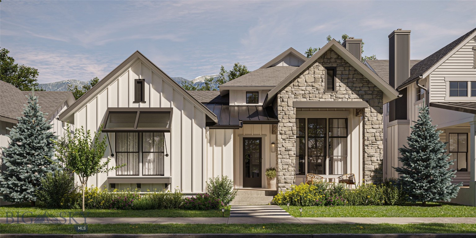 Introducing the next exciting phase at Blackwood Groves - welcome to The Porches! The Porches at Blackwood Groves is an intimate neighborhood of just 27 beautifully designed homes, surrounded by parks, playgrounds, and stunning views. Each home features an oversized front porch and intimate, private courtyard, creating a warm, inviting ambiance. Plan 1 is a sleek, single level design, featuring a spacious kitchen with premium appliances, large island, walk-in pantry, quartz countertops, and beautiful cabinetry. The oversized main level primary suite enjoys a spacious walk-in closet and stunning en-suite bath. Two additional guest bedrooms, another full bath, and a convenient powder bathroom make this floor plan both versatile and functional. Blackwood Groves residents enjoy a multitude of connected amenities, including dog parks, extensive trail systems, cross country ski loop, and the future Village Square. The heart of the community, the future Village Square will be the gathering place for friends, families and neighbors as well as others living and working in the south Bozeman area. With quick proximity to Montana State University, Downtown Bozeman, and Bozeman's best parks, trails, and schools, Blackwood Groves is a modern expression of the ideal small town in the heart of Bozeman.