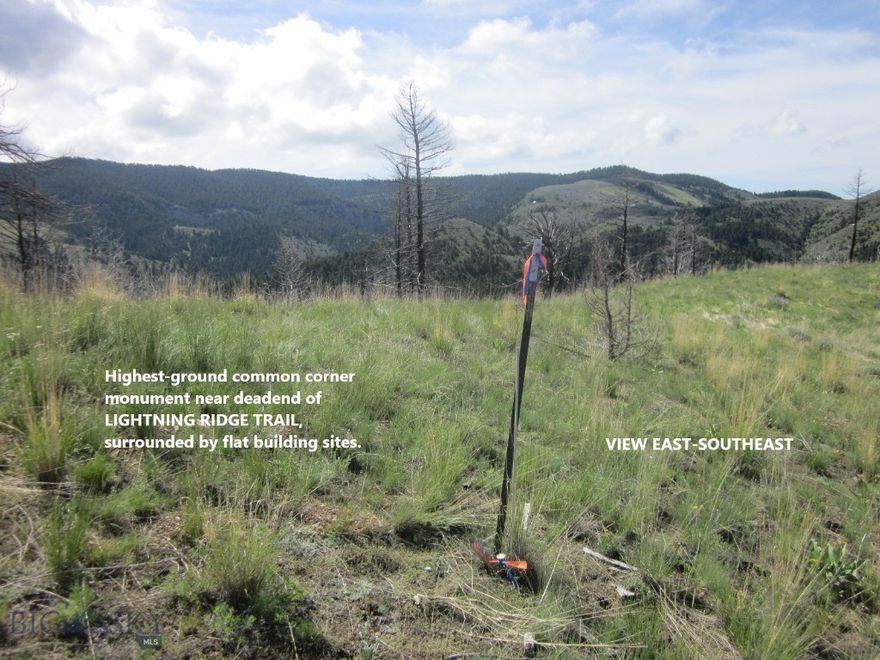 MOTIVATED SELLER dropped asking price by $3,000 on adjoining acreages in prime deer/elk country in time for the nearly 3-month archery/rifle big game seasons. 10-acre Lot 396 has breathtaking views from its SE corner & relatively flat building site with incomparable seclusion, ideal for building that getaway cabin. Elevation of 5465’ means access would be seasonal via ATV-4x4-snowmobile using Lightning Ridge Trail. Cool summer breezes, bountiful wildlife (pictured) make this a most desirable property at about one hundredth of price per acre compared to nearby Gallatin Valley & Bozeman. Retired FWP biologist says 750 head of elk reside in the area, not counting migrants. Seller wants cash, so buyer should have some assets to use as collateral for a bank loan to pay seller with cash. Electricity is via solar, wind, propane, generator or a combo. Rainwater collection system off of a cabin roof would be a least expensive way to go. Owner says there is a wet spot in SE quadrant where moose have been.  PUBLIC LANDS lie 1.5 mi NE and SW; PUBLIC RIVER LANDS are 8 mi drive where entire river can be fished legally, or where one may watch migratory waterfowl or upland game birds being chased by eagles. Montana has a little known regulation called “non-qualified Ag land” such that if connected acreages add up to 20+ acres, property tax per 20 acres is about the same as for 10 acres;  accordingly, as of June 2023 Lot 398-399 with a well is for sale searching Realtor.com with #378991 & Lot 400 is for sale searching with #374664. As of June 2023 access to upper northwest corner via Skyline Road is marginally possible in a 4x4 due to very deep, washed out ruts so alternate route of Pole Gulch Rd, to Spring Valley Rd, to Skyline Rd, to Lightning Ridge Trl is recommended. To generally navigate there, Buyer/Realtor may buy a 3’x4’ black & white map of Ponderosa Pines for about $8 at Selby’s Bozeman, UPS Store Belgrade, or Main St Office Three Forks if reminded that they were given a digital file of it by this listing Broker/Surveyor-Mapper. The latter recovered & flagged 3 of the 4 property corner monuments, & observed GPS coordinates on them, to be viewed amongst pictures. Conifer timber cover has been burnt by a wildfire covering this 10 acres, State forester estimates 10 years for regeneration  Distance to I-90 is 40 min, to international airport is about 60 min away. Google Earth the SE corner – best cabin build site - at 46.03111,-111.32027