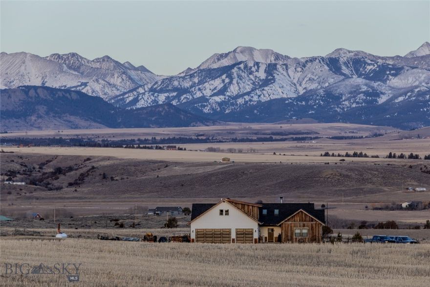Stunning Custom Home on 20 + Acres with unmatched Mountain views in every direction. Experience Montana living at its finest in this single family 3-Bedroom, + office, 2.5 bath home set on just over 20 acres and perfectly positioned to face the majestic Crazy Mountain Range. Located just outside the quaint town of Clyde Park, this property offers privacy, space and postcard worthy scenery in every direction. Built in 2021, the home features custom wood finishes throughout, engineered hardwood hickory flooring, including beautifully reclaimed 100+ year old barn wood accents, adding timeless character and thoughtful design touches you won't find anywhere else. Enjoy the convenience of a 3 car garage, underground sprinklers, and RV space, all while surrounded by spectacular, unmatched views of three mountain ranges. Outdoor enthusiasts will love the walking trails and 8 acres of common ground leading to the stunning Shields River- perfect for fishing, wildlife viewing and peaceful evening strolls. This is a rare opportunity to own a modern, custom Montana home where craftsmanship, land and views come together in perfect harmony. 25 miles from Bridger Bowl Ski Resort, less than an hour to Bozeman. Call today to see for yourself, this unique property.