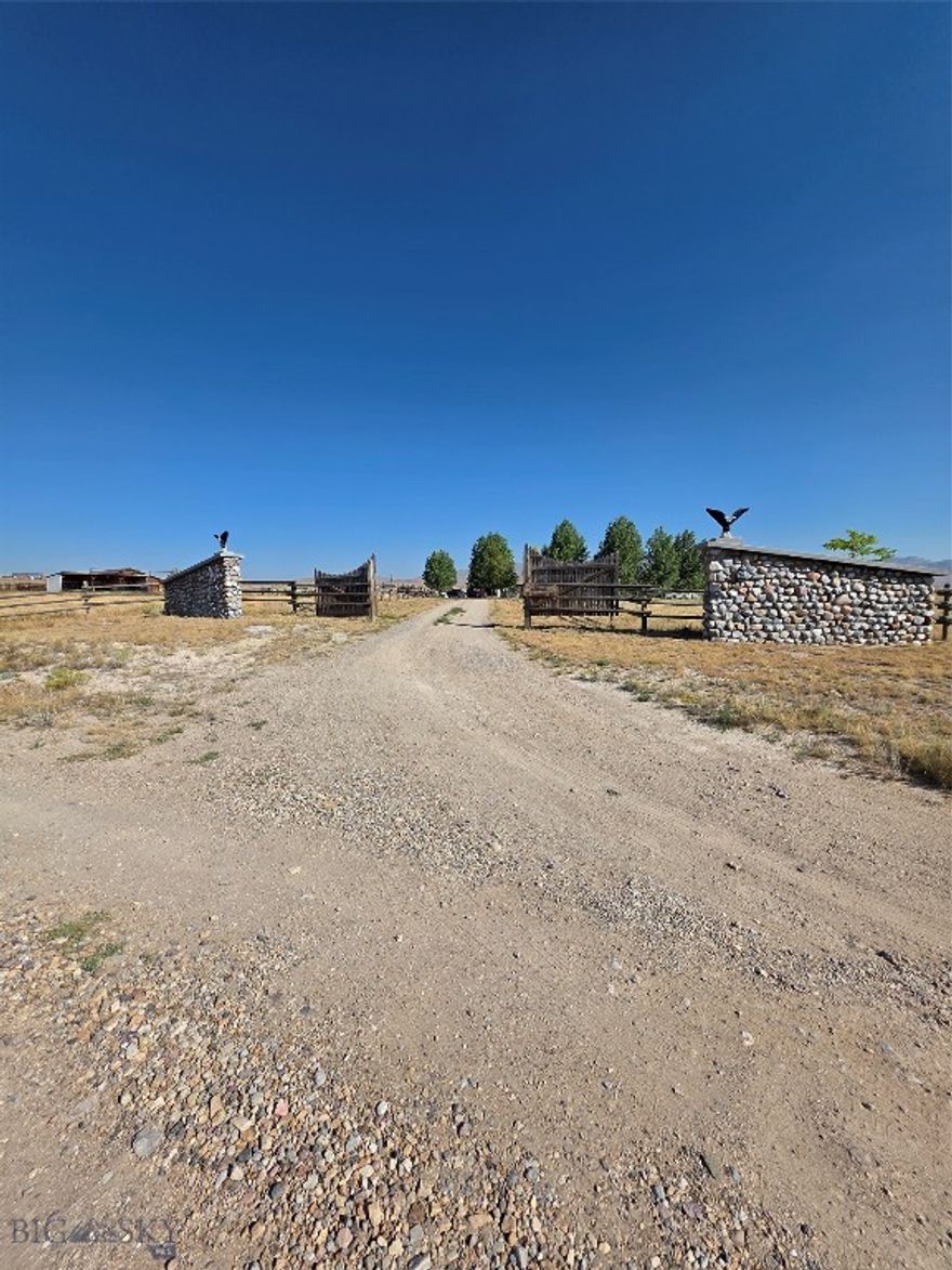 This 40 acres close to Twin Bridges has awesome views surrounding the area which is set up for horses, cattle or any animal of your choosing.  The barn has 2 stalls, feeders, power, a tack room with an awesome inside out-house and  compose toilet. There is a round pen, horse pens, corrals, metal gates, and electric fencing to keep animals from wandering. Perminter fencing around the land and house, all with a grand entrance at 38 Sundust Lane . Memories are possible with this property.  An entry  porch is handy for  hanging coats, droping boots before entering this cozy home .  Welcome to 38 Sundust Lane! Amazing  river rock fireplaces , one in the front room adorning this space with warmth and a second river rock fireplace in the master bedroom.  No need to worry about being cozy. The Living room has ample space with the dining area and a roomy kitchen.The laundry room houses a pantry for extra food and storage. Views in all directions from this home, with  views from a deck outside the master bedroom.  This area, land and home is ready for a new owner.  Call for an appointment.