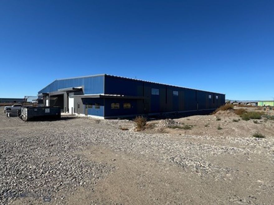 This under construction 15,000 sf warehouse building that will consist of 1 secure loading docks, 1 (12'x14') overhead doors, 3-man doors entrances, small office space, fire suppression, 20' to 25' ceiling height, and 3 phase power (200-amp service). ESFR sprinkler system designed to protect 20’ high storage of Class IV commodities and Group A plastics on racks or on piles. Anticipated completion is 2/15/2026.