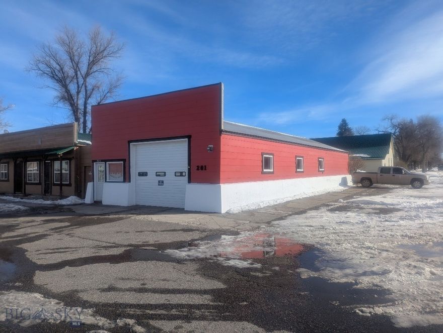 Unlock the potential of this ideally located commercial building/apartment downtown Big Timber. Offering 6,900 square feet of prime commercial space, this property features a 2220 sf building with a heated shop and an attached apartment. The shop includes an office, bathroom, newer furnace and a 10'x12' overhead door, making it ideal for efficient operations. The shop is ready to handle all your service needs. In addition, there is a 1 bedroom, 1 bathroom apartment at the back of the building with plenty of parking, giving you additional income or work/live option. The apartment has a newer water heater and flooring.