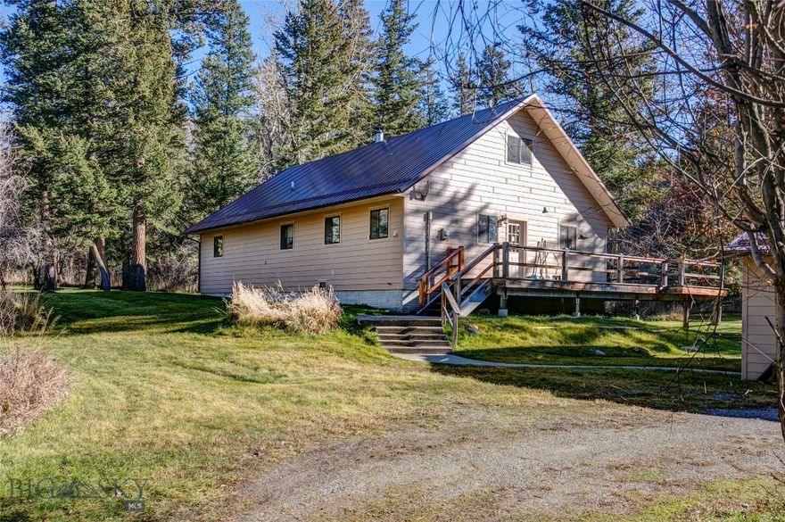 Hidden from the hustle and bustle in a serene stand of mature evergreens near Deep Creek, and just minutes from Yellowstone River access, this property delivers exceptional privacy in Paradise Valley—an ideal backdrop for gathering, entertaining, and experiencing the Montana way of life.