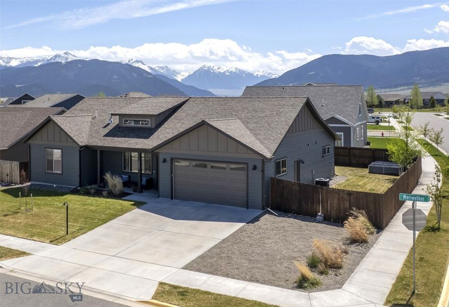 Come step inside!  When you enter this very attractive, well designed home, you'll be impressed with the vaulted ceilings and the spacious great room.  Quality shines throughout this 2020 built home, offering 4 bedrooms, 2 bathrooms, gas fireplace, and a custom kitchen that boasts ample quartz counter space.  The irrigated yard provides a covered front porch and a relaxing back patio with a privacy fence.  The corner lot size is generous at 8,453 sq. ft.  The finished garage has heat and can serve as a garage and a work area.  Owners take pride in their home and it shows - come step inside!