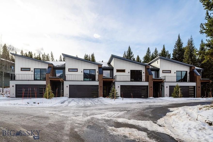This mountain modern Sunburst Condo, located above Hidden Village, has spectacular views and is within minutes of Big Sky Resort, and the Big Sky Town Center. This home includes 3 bedrooms, 2.5 baths, a propane fireplace, and a large double attached garage. The kitchen, dining, and living area are all located on the main level, while upstairs you will find 3 bedrooms, 2 full baths, an office/den/workout room, and a laundry room. The home is being offered mostly furnished, is in beautiful turn-key condition, and ready for occupancy. Just the right size for a mountain property.