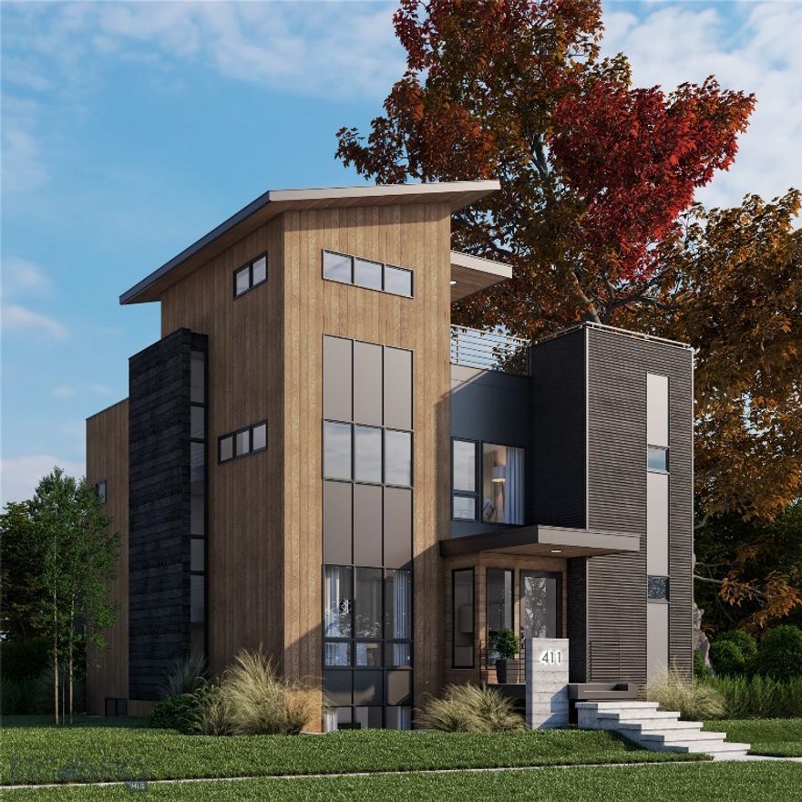 Discover a lifestyle designed just for you in Downtown Bozeman's charming and historic NorthEast Neighborhood. This architecturally inspired to-be-built luxury residence on quiet North Plum, envisioned by the highly-respected architect, Van K. Bryan with Studio Architects, seamlessly blends modern sophistication with an eclectic vibe of its surroundings - offering an unparalleled fusion of urban convenience and stunning design! Spanning 3,496 sf over 4 levels, this 3+ bedroom, 4+ bath home is set on an alley-loaded lot, with the option to add an additional 286 sf over the garage for an accessory dwelling unit (ADU) for rental use or living flexibility. All the elegant details of the interior were thoughtfully curated to exude refined urban living to the fullest. The private rooftop deck, complete with an enclosed kitchen and half-bath, is your ticket to a personal sanctuary - perfect for entertaining while taking in the breathtaking Bridger Mountain views!! From this prime location, connect effortlessly to neighborhood amenities - coffee houses, breweries, bakery, deli, shopping, trails, etc... - while enjoy being only four blocks to the thriving cultural and vibrant dining scene in Downtown Bozeman. This is bespoke living - where every detail is intentionally designed to reflect your style and elevate your everyday experience! Let’s connect today and kickstart your exciting adventure to Downtown Bozeman living!!