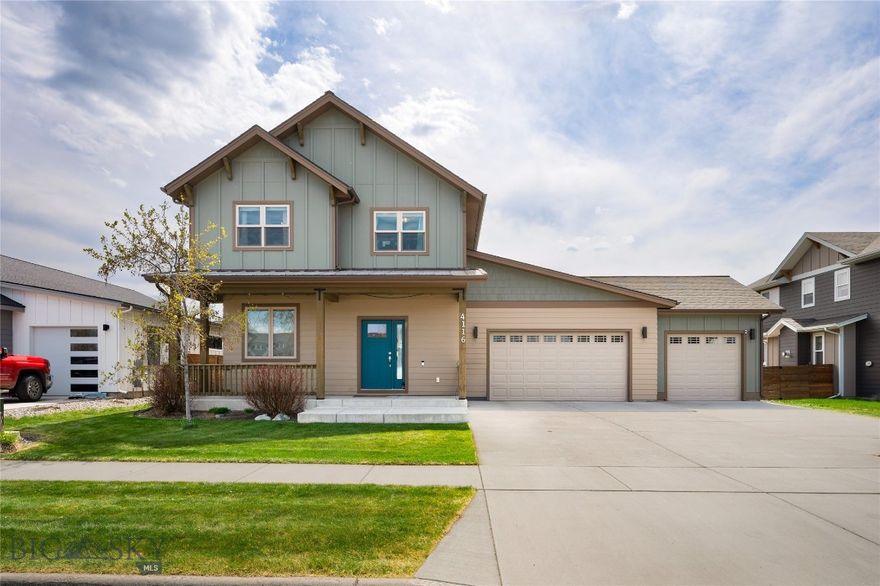 Living in Bozeman usually means trading square footage for proximity to the trails, but this home lets you have your cake and eat it, too. Perched in a prime location a stones throw from Oak Springs Park and just a short walk from the 100 Acre Park and dog park, this 4-bedroom, 2.5-bathroom residence delivers on both style and substance. The layout is incredibly versatile, featuring a main-level primary suite with a dual-vanity spa bath and custom tile shower, plus an additional guest bedroom or home office on the main floor. The heart of the home features a sleek, open-concept kitchen with quartz counters, Folkstone and white cabinetry, and a gas range that’s ready for your next culinary adventure. Upstairs, you’ll find two more bedrooms and a second family room, perfect for movie nights or overflow guests. Outside, the fully landscaped yard is ready to enjoy from day one, and the massive three-car garage ensures you have plenty of room for all your Bozeman toys. If you’ve been looking for that perfect balance of high-end, move-in-ready luxury and unbeatable access to the best parks in town, your search ends here.