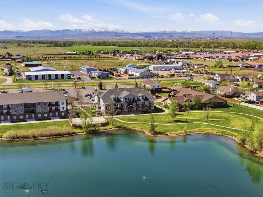 Excellent investment opportunity in the River Rock Business Complex. This commercial condo offers a strong combination of visibility, location, and functionality with a long-term tenant already in place. Positioned overlooking the River Rock Pond, the unit benefits from a pleasant setting, natural light, and convenient access within an established mixed-use area of Belgrade.

The layout is highly functional, featuring a welcoming reception or retail area, multiple private rooms or office spaces, a spacious open work area, kitchenette, restroom, and a gas fireplace that adds warmth and character to the interior. Large windows and an efficient floor plan create flexibility for a variety of office or retail-oriented uses, subject to applicable zoning, covenants, and association rules.

Located near Amsterdam Road, River Rock Road, and Jackrabbit Lane, the property offers accessibility within one of Belgrade’s well-known residential and commercial corridors. With pond frontage, nearby residential density, and an existing tenant, this is a compelling option for an investor seeking income-producing commercial space in a growing Gallatin Valley market.

Buyer and Buyer’s Agent to verify all information, including square footage, allowable uses, association details, zoning, lease terms, and any transfer fees.