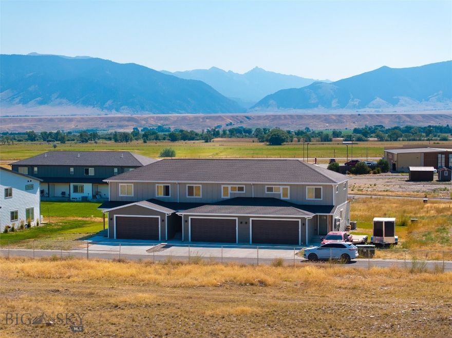 Investor Alert: Rare New-Build Triplex in the Heart of Ennis, Montana – High-Demand Rental Market with Exceptional Features.

This is a unique opportunity to own a newly constructed (2023) triplex in the fast-growing and highly desirable town of Ennis, Montana—just minutes from downtown and the world-renowned Madison River. With low inventory and high demand for quality rentals in the area, this turnkey investment is positioned to deliver strong, reliable cash flow from day one.

Each of the three spacious units offers a 3-bedroom, 2.5-bathroom layout across two well-designed stories. Tenants enjoy open-concept living on the main floor—featuring a welcoming living room, modern kitchen, guest half-bath, and laundry—while all bedrooms and full baths are privately located upstairs. These units are among the largest available rentals in Ennis.

What truly sets this property apart for investors is the rare combination of large garages and abundant off-street parking—a major draw for long-term tenants and outdoor enthusiasts with trucks, boats, trailers, or recreational gear. These features significantly boost rental appeal and allow you to command premium rental rates compared to standard multifamily properties.

Additional high-value amenities include central A/C, fully sodded lawns, and an underground sprinkler system, making this a low-maintenance, high-performing asset.

With Ennis growing in popularity among both locals and remote workers seeking small-town charm and big recreation, this property offers excellent long-term upside and immediate income potential. Whether you’re expanding your portfolio or entering a stable, high-demand market, this triplex checks every box for a smart investment.