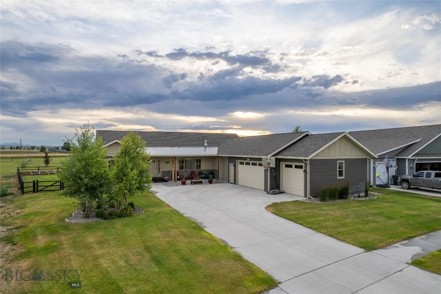 This beautifully crafted ranch-style home offers 4,233 sq ft of refined living space on a generous .41-acre lot, with open space in both front and back and direct views of the neighborhood park.

Built with attention to detail, the home features 6 bedrooms, 3.5 bathrooms, and a main-level primary suite. High-end finishes include custom alder cabinetry, trim, solid wood doors, and built-in custom storage throughout. The open-concept main floor (2,677 sq ft) includes a dedicated office, large mudroom, and a stylish kitchen with quartz countertops and stainless appliances.

The fully finished basement includes two additional bedrooms, a second large living area, a wet bar, and a built-in sound system with speakers—ideal for hosting, relaxing, or multi-generational living.

Step outside to a landscaped yard with a gazebo, garden beds, and views that stretch across open space. A 3-car garage provides ample storage. Even better, the property is zoned for an ADU, giving you the flexibility to add future guest quarters, a rental unit, or in-law suite (buyer to verify with the Town of Manhattan).

Located in desirable Pioneer Crossing, this home blends small-town charm with thoughtful design—just minutes from downtown and I-90.

Seller is a licensed realtor in the State of Montana.