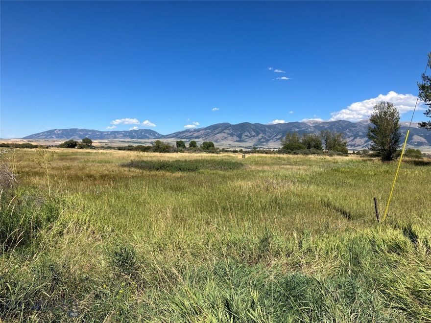 Outstanding 4+ acre parcel available in Gallatin Valley's banana belt. The area known for the outstanding views of the surrounding mountain ranges and the infamous Thompson Spring Creek. This property features Thompson Spring Creek, and a beautiful building site to take advantage of the outstanding unobstructed views.  The 4-bedroom septic system is installed. Abundance of waterfowl, pheasants, deer, Sandhill Cranes and the occasional elk visit this property. Fishing access to the East Gallatin River is 1.5 miles  away for great wade fishing.
A must see property !