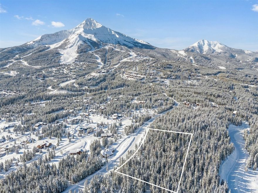 Stop scrolling—this is the best land for sale in the sought-after Cascade neighborhood of Big Sky!  This double lot located on a ridge spans 2.79 acres and checks every box: ski in/out access, unbeatable 360-degree mountain views, and the rare privacy only a parcel this size can offer. Gaze out at iconic Lone Mountain, the dramatic Spanish Peaks, and Andesite Ridge from your future dream home. The ski access leads you to the Big Sky Resort, which has undergone a substantial overhaul of their lift infrastructure to their massive 5,850 skiable acres. Located just minutes from the renowned Beehive Basin trailhead, you'll enjoy world-class hiking right out your door. With Geotechnical soils analysis complete, this land is ready for your home design. Whether you're planning a legacy retreat or the ultimate mountain base camp, this property delivers adventure, seclusion, and jaw-dropping scenery in every direction. Opportunities like this are rare—don't miss it.