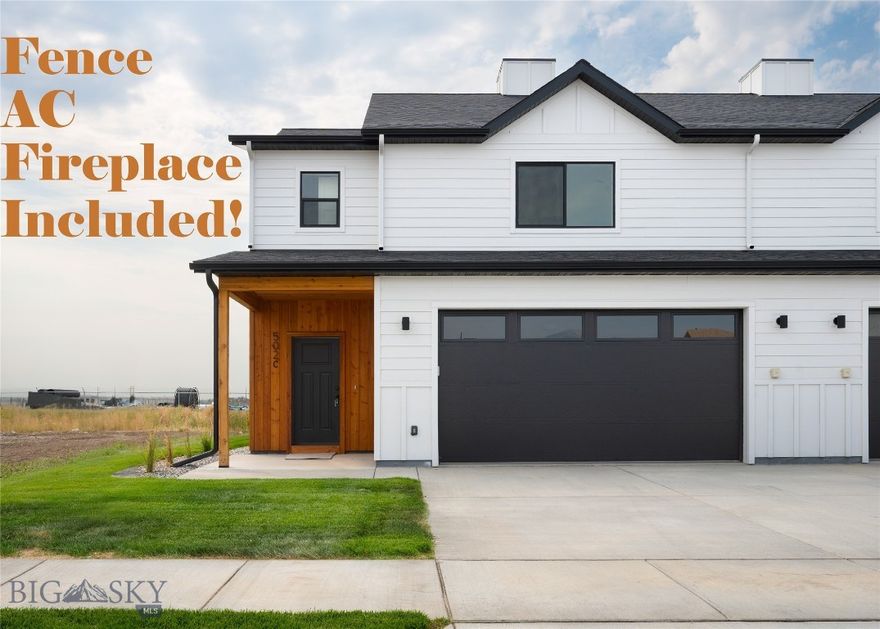 The newly constructed townhouses in the vibrant West Post Subdivision offer an excellent opportunity for prospective homeowners. Each unit provides approximately 1,900 square feet of living space, thoughtfully designed with three bedrooms and three bathrooms. The main level features a generous layout encompassing distinct dining and living areas, complemented by a kitchen characterized by its brightness and open feel. The interiors are finished with durable, high-quality materials suitable for the Montana lifestyle, including quartz countertops and premium laminate flooring along with a gas fireplace and central air conditioning! The primary bedroom suite is notably spacious, featuring a large en-suite bathroom equipped with double vanities and a sizable walk-in closet. The upper level also includes a flexible area that can be adapted to various needs. The upcoming community of West Post offers a diverse range of real estate opportunities, including commercial spaces, retail locations, multifamily residences, and single-family homes. Enjoy planned neighborhood amenities including grocery stores, restaurants, office space, spectacular parks, and trail systems. All of which are conveniently accessible by residents of West Post and its visitors. Conveniently situated just south of I-90 and the Bozeman Yellowstone International Airport, West Post is poised to be the leading master-planned community in the area. It will serve as a cornerstone on the western border of the innovative Triangle Community Plan, strategically positioned between Bozeman and Belgrade. Arrange your viewing through your favorite real estate professional today! *photos are of mirrored unit*