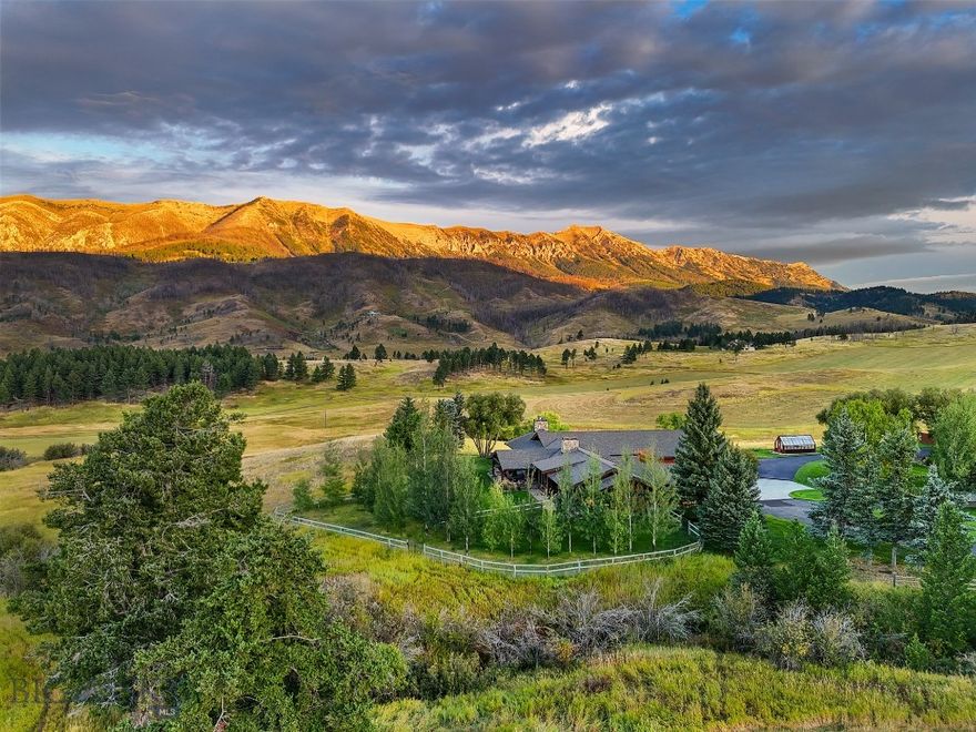 Tepee Ridge Homestead is a tranquil mountain retreat nestled in the highly sought-after Bridger Canyon, just 10 minutes from both Bozeman and Bridger Bowl Ski Area. Set on approximately 97 deeded acres, this remarkable property features lush mountain meadows and breathtaking panoramic views of the Bridger and Spanish Peak ranges.

The expansive 5,386± square-foot Western contemporary home is thoughtfully designed for comfortable,  single-level living, offering three bedrooms and two-and-a-half bathrooms. Spacious living and dining areas provide an inviting setting for both entertaining and relaxation. Step onto the expansive covered back patio to take in stunning southern views—perfect for hosting gatherings and soaking in Montana’s unforgettable sunsets.

On site next to the main residence, a charming 1,422± square-foot guest house features two bedrooms and two bathrooms. The Perfect set up for family and guests.  Additional amenities include a greenhouse, a large shop, and a toy barn, creating ample space for recreation, hobbies, and embracing Montana’s great outdoors.