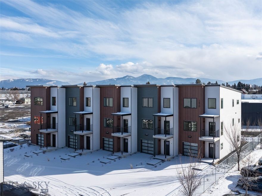 Introducing The Lofts on Beall, a newly constructed 11-unit condo development offering high-end, modern design and eco-conscious living just one mile from Historic Downtown Bozeman and Main Street. 

1610 W Beall Unit E is a premier three-level, end-unit residence with sweeping views of the Bridger Mountains and beautiful, light-filled spaces. With 3 bedrooms, 2.5 bathrooms, and a dedicated den, the layout offers flexibility for an office or fitness space, a second living room or guest space. The spacious main-level is designed to maximize light and flow, with expansive windows and high ceilings. The kitchen features upgraded custom cabinetry, quartz countertops, and Café appliances, blending elevated design with everyday functionality. A modern aesthetic, functional flow and high-end materials are designed for daily living and entertaining. A private second-floor balcony extends the living area outdoors, perfect for enjoying the Mountain views. The primary bedroom features a large ensuite bath with a tiled shower and dual vanities. Two additional bedrooms and a second full bathroom with high-end fixtures and finishes provide space for family and guests. A heated garage and dedicated laundry room offer ample storage.

Defined by contemporary design, elevated finishes, eco-conscious construction, The Lofts on Beall introduce a brand-new condo offering to the Bozeman market. Low-maintenance ownership and lock-and-leave convenience support second-home use, investment potential, or simplified full-time living. Combined with an unbeatable location just one mile from Downtown Bozeman, the Lofts on Beall stand apart for both finish quality and proximity. Reach out today for a private showing!