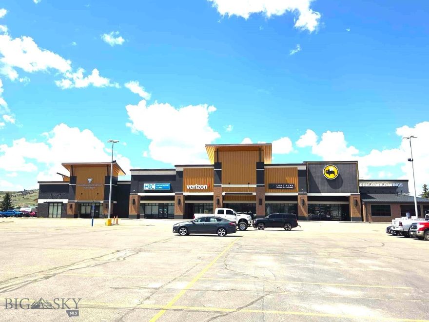 Located on Harrison Avenue—Butte’s primary retail corridor—Copper City Center offers exceptional visibility, access, and traffic exposure, with daily counts exceeding 21,000 vehicles. Positioned at I-15 and I-90, this center is part of a rapidly growing trade area that is outpacing national averages in development.

Anchored by nationally recognized tenants such as Buffalo Wild Wings, Verizon Wireless, Montana Advance Pain & Spine , Vitalant Blood Donation, and Helena Orthopedic Clinic, the center provides strong co-tenancy for medical, retail, and service users. With 240 shared parking spaces, multiple access points off Harrison Avenue, prominent signage opportunities and access to loading docks, Copper City Center ensures both convenience and exposure. 

Suite B offers approximately 6,000 square feet and is ideal for medical, professional office, or wellness use.

The suite includes a reception area, an expansive open area, seven private offices (two with sinks), three restrooms (one with a shower), a break room with a private restroom and laundry facilities. A separate storage room is available for additional rent. 

Surrounded by established and new residential neighborhoods, extended stay hotels, and directly adjacent to Super Walmart, this location benefits from a steady and diverse customer base. NNN estimated at $4.30.