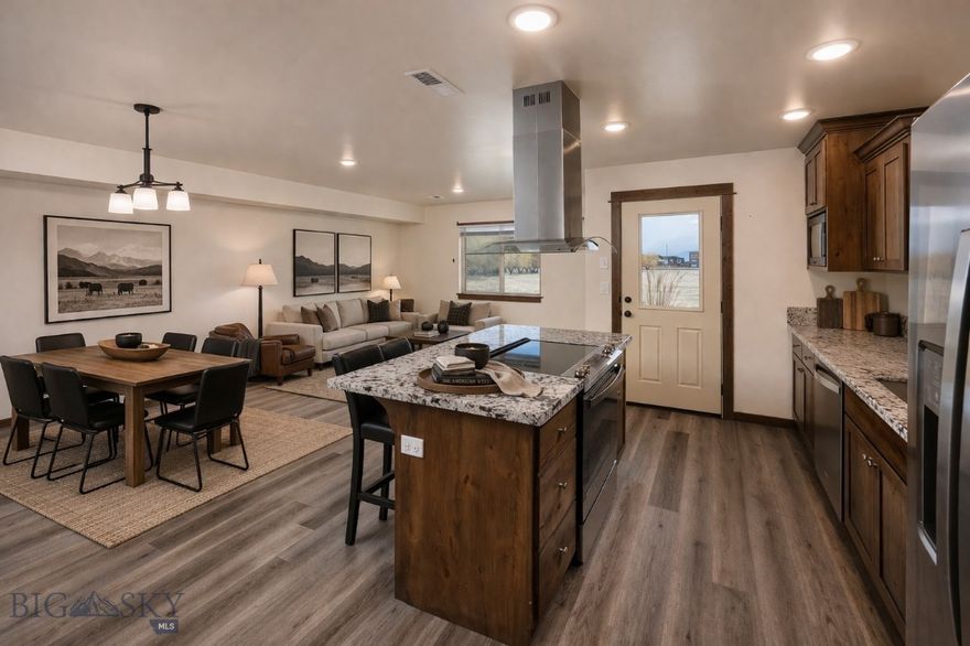 SOUTHSIDE BOZEMAN CONDO WITH PRIME MSU LOCATION! Built in 2020, this one owner, 3 bedroom, 2.5 bathroom home with BONUS ROOM offers turn-key, maintenance free living with easy proximity to MSU, Bozeman Health, Downtown, Hyalite Canyon and more! The open concept main floor includes a full stainless steel appliance package, granite countertops, spacious living and dining areas, and direct access to the covered back patio. On the second story you are greeted by a spacious bonus room, ideal for those households needing more living/office space. The primary bedroom is large, with an ensuite bathroom, dual vanities and walk-in closet. Two additional bedrooms, guest bathroom, and laundry room round out the top floor. There is substantial closet and storage space throughout, plus an attached one car garage, additional off street parking, and neighborhood guest parking. Ideal for owner occupancy or the savvy investor, Southside Bozeman Homes at this price are rare, so don't wait to make this your Home Sweet Montana Home!