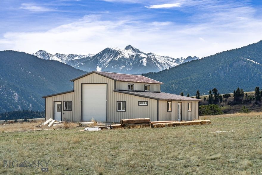 Welcome to your own slice of Big Sky Country — a breathtaking 10-acre property set in the heart of Paradise Valley with unforgettable panoramic views in every direction. Wake each morning to the rugged beauty of the Crazy Mountains and take in the iconic silhouette of Livingston Peak rising against Montana’s endless sky.

This property is thoughtfully equipped and ready for your vision. The spacious pole barn is ideal for livestock, equipment, or serious projects, featuring three well-built stalls with handcrafted Amish doors and durable concrete flooring throughout the main area. Two impressive 14-foot roll-up doors provide easy access for horse trailers, RVs, campers, or large equipment. 

The west side of the barn is designed as a functional workshop or tack room — perfect for organization and daily operations (not intended as living space). Fencing materials are included to help you create corrals or define your pasture areas, along with select tools and supplies included to get you started. 

With expansive views, usable acreage, and infrastructure already in place, this property offers the perfect foundation to build your custom Montana dream home. Wide-open spaces, fresh mountain air, and unmatched scenery — all waiting for you.

PLEASE NOTE:  BARN CAN'T CONVERT TO A RESIDENCE OR A VACATION RENTAL. BARN CAN NOT BE OCCUPIED WHILE BUILDING A PRIMARY RESIDENCE.  HOA WILL NOT ALLOW THIS. PLEASE READ COVENANTS CLOSELY.