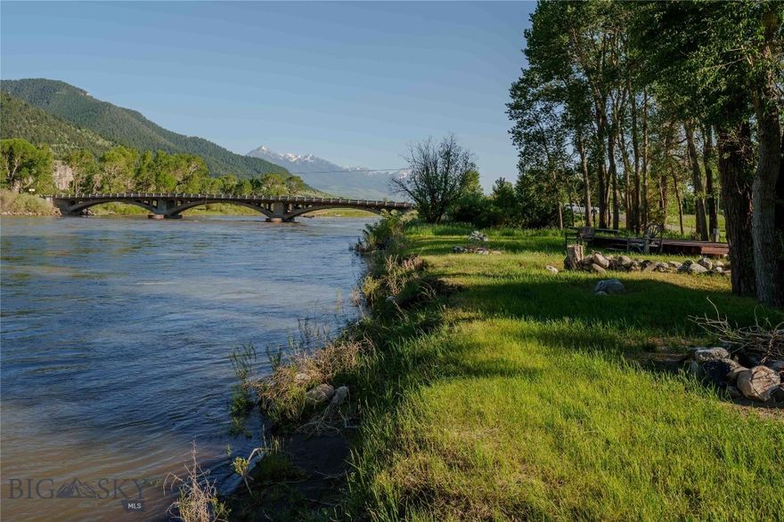 Discover Your Montana Dream: Riverfront Retreat Minutes from Livingston.
Escape to your own slice of Montana paradise with this stunning 1.5-acre riverfront property, just 4 miles from historic downtown Livingston with its charming shops, galleries, and restaurants. Boasting 400 feet of river frontage on the iconic Yellowstone River, this rare offering is an angler’s dream—featuring direct access to world-class fishing and even your own private swimming hole.
The lush, level lot is primed for both adventure and relaxation, with power, a well, and two RV/camping spots already equipped with water and electric hookups. Spend your days floating or fishing the river, then pull your boat ashore and unwind on the spacious deck or gather around the firepit beneath a sky full of stars.
Whether you're seeking a peaceful escape or an unforgettable basecamp, this property delivers. Located at the gateway to Paradise Valley—just 50 minutes from Yellowstone National Park’s North Entrance and 45 minutes from Bozeman International Airport—you’ll be perfectly positioned to enjoy all the natural beauty and outdoor recreation that make western Montana truly magical.