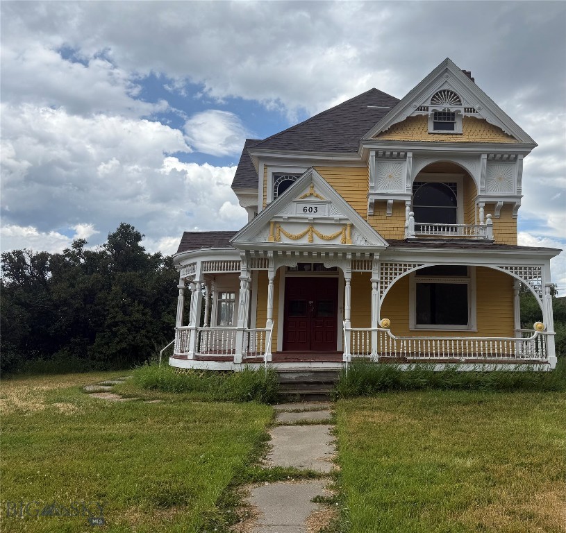 Step into Montana history with this stunning 1890s Queen Anne Victorian, built by Senator Ed Scharnikow and originally delivered by train. This unique stick-built home sits on 9 city lots totaling 18,295 sq ft and features 3 bedrooms, 2 bathrooms, and remarkable historical charm throughout.
Inside, you'll find original hardwood floors, stained glass windows, and intricate architectural details that highlight the quality craftsmanship of the era. The expansive lot provides plenty of outdoor space, while the home's character and layout offer versatile living options.
This one-of-a-kind property blends historical significance with spacious urban living — a truly rare opportunity.
The house tested positive for methamphetamine, was remediated, and received a Certificate of Fitness from DEQ dated March 29, 2018.
