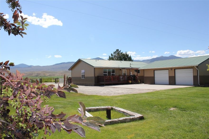 This beautiful 3 bedroom 2 full bathroom home is located in Glen, MT which is approximately 35 miles south of Butte and 19 miles north of Dillon.  This beautiful property is placed smack dab in the middle of a recreational paradise.  The Big Hole River is a stone's throw from the property and the surrounding mountain ranges with endless miles of public lands can be accessed by side by side or four wheeler from the property.  The magnificent home has just been re sided with new carpet and paint on the inside.  The property is approximately 2.5 acres made up of two separate lots, each lot with it's on well and septic.  The north lot contains a one bed one bath cabin perfect for VRBO, guests or long term rent.  The south lot contains the home, a large two car detached garage and a newer 30' x 30' shop for equipment storage and is irrigated by underground sprinklers.  This property provides endless opportunities to the new owner.