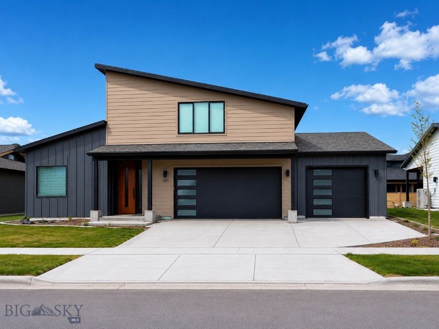 Located in one of Bozeman’s newest communities, Sierra Vista Subdivision, this home offers a functional and flexible layout with the primary suite on the main level, along with two additional bedrooms and a potential office or fourth bedroom. The upstairs bonus space includes its own bathroom and closet, making it ideal for a guest suite, playroom, office, or bonus space. The open-concept living area features high ceilings and abundant natural light. Enjoy outdoor living on the back patio, perfect for relaxing or entertaining. This home combines comfort, style, and versatility in a growing Bozeman neighborhood.