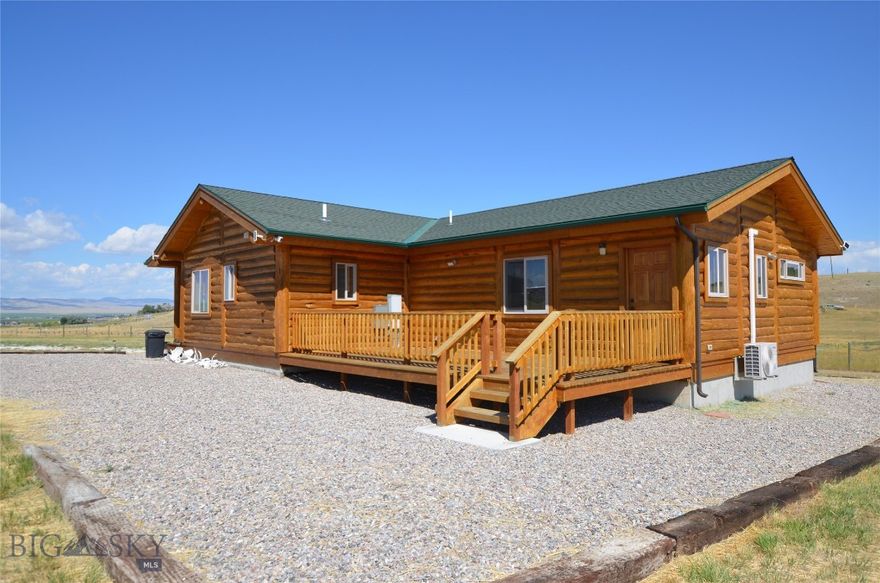 Welcome to your Montana dream property, where rustic charm and modern comfort come together on 10 spacious acres, just minutes from Dillon and Barrett Hospital.  This potential horse property offers privacy, space and convenience all in one.  This outstanding property is a beautifully crafted two bedroom, one bath log home, offering 1100 sq.ft. of inviting space.  Inside, you'll find luxury plank flooring, tongue and groove ceilings, and abundant natural light from three exterior door and lots of windows.  Step out onto the large front deck and enjoy peaceful views of the surround landscape, perfect for relaxing or entertaining. Just steps from the cabin is a massive 4,000 sq.ft., MQS metal building, offering incredible flexibility and function.  It also includes a 800 sq.ft. climate controlled living space, or guest accommodations with a full bath.   The building's remaining square footage provides ample room for equipment, hobbies, or even a business adventure. The property also includes three additional storage sheds and a reliable, good producing well.  With flat, usable land and plenty of room to expand, garden, or keep large animals, this is a rare opportunity to enjoy Montana living with all the space you need to bring your vision to life.  Don't miss this unique chance to own a private, move in ready retreat with room to grow.  Schedule your showing today.