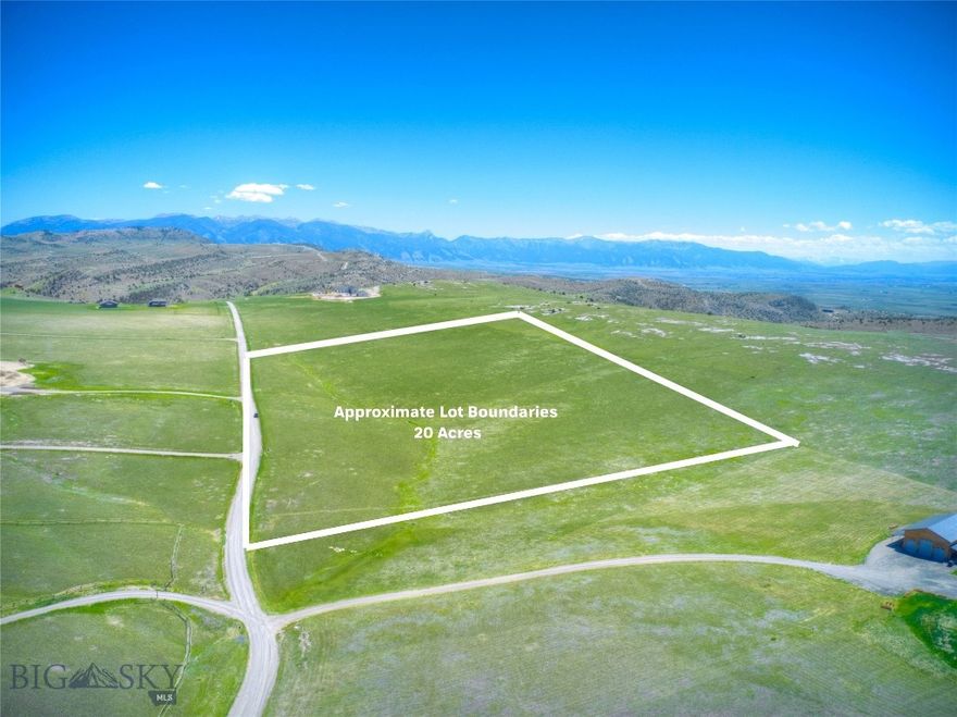Discover your private Montana escape on this exceptional 20+ acre parcel in Gallatin River Ranch. Gently sloped and thoughtfully positioned, the property offers multiple ideal building sites to take full advantage of the surrounding landscape and expansive views of several mountain ranges. Tucked toward the back of the ranch, you’ll enjoy an added sense of privacy and seclusion.

Gallatin River Ranch is known for its unmatched amenities, with thousands of acres of common ground for hiking, horseback riding, and exploring the natural beauty of Big Sky Country. Property owners also enjoy exclusive access to over 2.5 miles of the Gallatin River, complete with a scenic walk-out picnic pavilion and fire pit—perfect for gathering, relaxing, or launching a day on the water. Whether it’s floating, fishing, or simply soaking in the setting, outdoor recreation is always within reach.

Horse enthusiasts will appreciate the flexibility of allowing up to four large animals per parcel and miles of riding trails. Explore the options provided by the neighborhood's world-class equestrian and boarding facility. 

All of this, just 20 minutes away from the Bozeman Yellowstone International Airport and approximately 30 minutes from downtown Bozeman, offering convenient access to dining, shopping, and entertainment—while still enjoying the peace and quiet of your own Montana retreat.