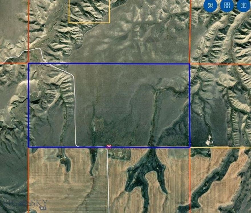 320ac above the Missouri Breaks with views and farming potential. CRP grasses with pheasants and deer. Near Carter Ferry with some coulees for game to hide in.