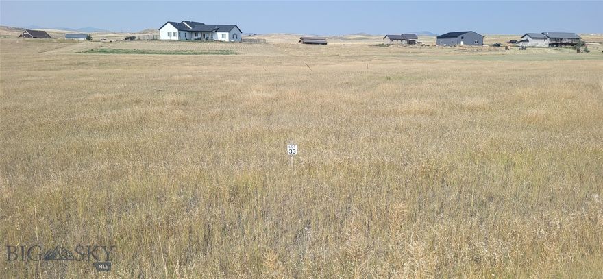 Located in Mountain Vista subdivision just outside of Three Forks, MT, this 1.01-acre parcel offers the perfect setting to build your dream home. Enjoy panoramic views of Montana’s stunning mountain ranges and vast open skies. Whether you’re looking for peace and quiet, or easy access to nearby amenities, this property provides the best of both worlds. 15 minute drive to town and 24 minute drive to the airport. It's an ideal location for those seeking a slower pace of life and a true Montana lifestyle. Lot 33 and Lot 34 can be purchased together for $110,000 (see 
MLS #405721)  The sellers have a soils survey completed by Rawhide Engineering that they will share with an offer.