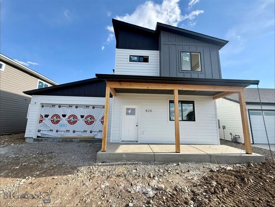 Welcome to Bridger Homes MT—crafted with exceptional attention to detail and designed for modern living. This thoughtfully planned residence offers spacious open-concept living on the main floor with 9ft ceilings, a convenient half bath, and a stunning kitchen featuring a large island, dining area, abundant cabinetry, under-cabinet lighting, and 3cm quartz countertops. Stay connected with fiber optic wiring throughout for ultra-fast internet and seamless streaming. Upstairs, enjoy a dedicated laundry room, three bedrooms, a full bath, and a luxurious primary suite with an ensuite bath featuring a full tile shower and walk-in closet. This plan offers a 25' deep garage that is fully insulated and painted. The garage includes an 8ft door, extra storage, and a side man-door for easy yard access. Don’t miss this move-in-ready home blending style, function, and convenience! All interior photos are of a similar model home that is staged.