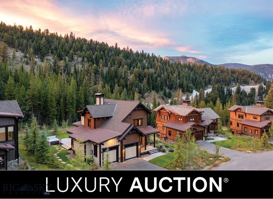 This luxe, mountain estate will be sold at Luxury AUCTION Without Reserve on June 26, 2026! List price for REFERENCE ONLY. Offered in co-op. with Platinum Luxury Auctions. Inquire for details.

Located in The Highlands at Spanish Peaks Mountain Club, 85 N Outlook Loop offers direct ski-in/ski-out access with groomed connectivity to Big Sky Resort terrain. The residence includes 4 bedrooms, 3 bathrooms, and open-concept living spaces designed for gathering after skiing, hiking, or riding, complemented by warm mountain finishes throughout.

The home is offered turnkey with professionally curated furnishings, a full-home audio/visual system, and whole-home humidification and water purification systems supporting comfortable year-round use. A dedicated 8-locker ski boot room provides direct exterior access to the adjacent ski trail, creating efficient slope access during the winter season.

Outdoor amenities include beautiful landscaping and a stone fireplace seating area positioned along the ski trail, with expansive views to the surrounding mountains. The property offers convenient proximity to Montage Big Sky, providing easy access to dining, spa services, and resort amenities available throughout all seasons.

Ownership at Spanish Peaks Mountain Club supports a four-season lifestyle with access to Aspire, a 28,000± sq ft amenity building featuring fitness facilities, pools, food and beverage venues, and indoor sports and climbing amenities designed for shared enjoyment. The property is offered with the option to acquire a Golf Membership to the Tom Weiskopf–designed Spanish Peaks golf course.

Designed for low-maintenance ownership and immediate enjoyment, 85 N Outlook Loop combines direct ski access, modern mountain systems, and club-level amenities ideal for hosting guests and enjoying Big Sky living year-round.