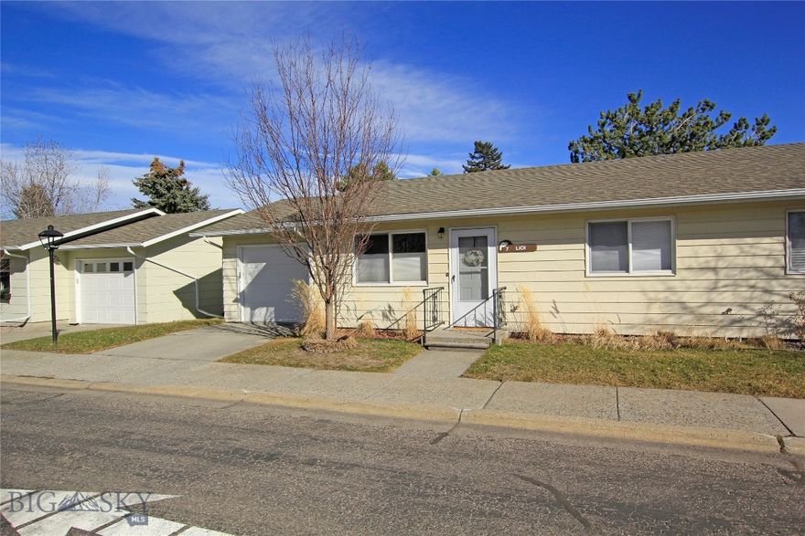 This is the lowest priced townhome or condominium in Bozeman right now! Chequamegon Village Townhouse! Located in the heart of Bozeman. Terrific proximity to town. Walk to resturants, coffee shops, and grocery store. Single Level, 2 Bed 1 Bath 784 sqft with attached deep one car garage. Washer and Dryer included! Chequamegon Village is an age restricted community. Must be 55+ and Owner Occupied. No Rentals and No pets!
