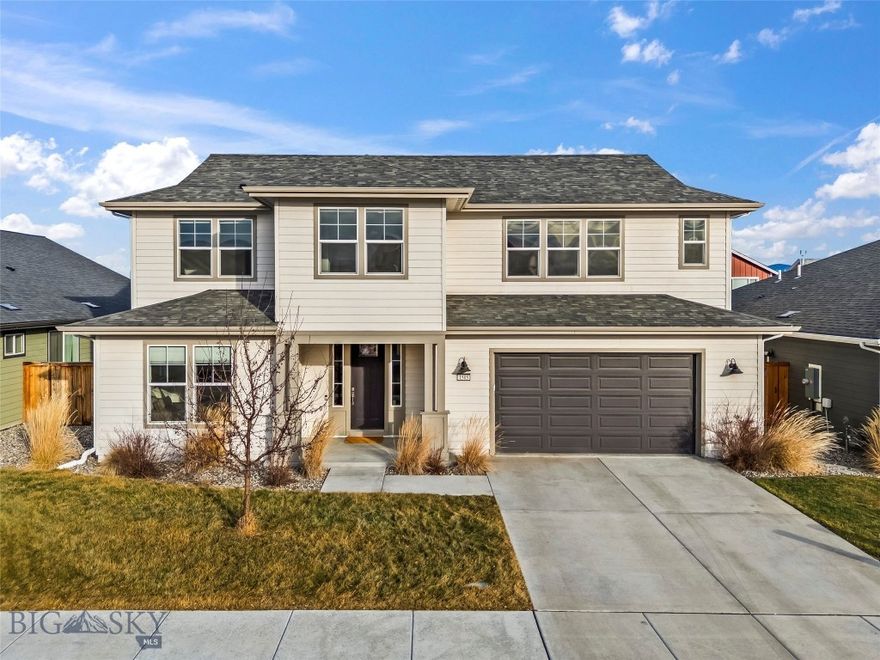 Designed with flexibility in mind, this thoughtfully laid-out home offers over 3,500 square feet of living space with wide hallways, bonus areas, and a natural flow that allows rooms to adapt to a variety of uses over time. Rather than prescribing how each space should function, the layout provides options- spaces that can work independently or together, allowing the home to evolve with changing needs. The main level features an open-concept living, dining, and kitchen area with 9’ ceilings that enhance the sense of space and light. The kitchen includes plentiful cabinetry, white quartz countertops, a gas range and a walk-in pantry. Motorized shades in the main living areas, blackout shades in the bedrooms and top-down/bottom-up shades throughout much of the home offer control over natural light and privacy. Also on the main floor are two en suite bedrooms (including the primary suite), a laundry room, and a convenient half bath. Upstairs, you’ll find two additional bedrooms, a full bathroom, and a spacious bonus or family room with mountain views. Well designed, adaptable, and move-in ready, this home offers a flexible framework ready to support its next chapter.