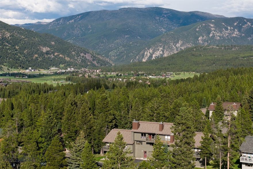 Enjoy breathtaking views of Lone Peak and the Spanish Peaks from this beautifully updated condo, ideally located on a private, quiet street tucked among the trees. Just minutes from local amenities, dining, shopping, and a grocery store, the location offers both convenience and seclusion. Step inside to find a thoughtfully updated interior featuring vaulted ceilings, granite countertops, a custom tile backsplash, and stainless steel appliances. A cozy wood stove adds warmth and charm, perfect for mountain living. Residents enjoy access to a well-maintained association pool, hot tub, and sauna—a true mountain retreat experience. Outdoor enthusiasts will love the proximity to hiking, biking, and skiing, via the extensive trail system, making this home ideal for year-round adventure. Currently being used as a vacation rental and being sold turnkey, fully furnished. Don't miss this unique opportunity to own a peaceful mountain getaway with modern updates and incredible views.