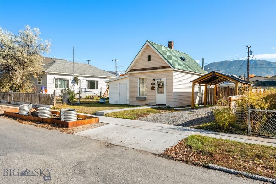 Turnkey Home or Ready-to-Go Rental! Looking for a move-in-ready home or an instant income-producing rental? This charming single-level, one-bedroom, one-bath home on the flats is the perfect choice! Centrally located with easy access to shopping, uptown attractions, and I-90 for commuting or weekend getaways. The home comes furnished, equipped, and beautifully decorated—just move right in or start renting immediately. Inside, you’ll find a cozy living room, a versatile flex room that can serve as a dining area, craft space, or office, a spacious updated kitchen, and a large tiled bathroom featuring a tub and separate walk-in shower. Step outside to a fully fenced backyard with a privacy fence and storage shed—ready for all your Pinterest-inspired projects! The front yard is tastefully landscaped with farmhouse-style flower containers, a new concrete sidewalk, and a stylish carport. The basement offers tall ceilings, concrete floors, and plenty of space for a workshop, storage, or hobbies. Additional updates include newer PVC plumbing, a newer forced-air furnace, and a recently replaced hot water tank. This home combines comfort, function, and flexibility—ideal for homeowners or investors alike!