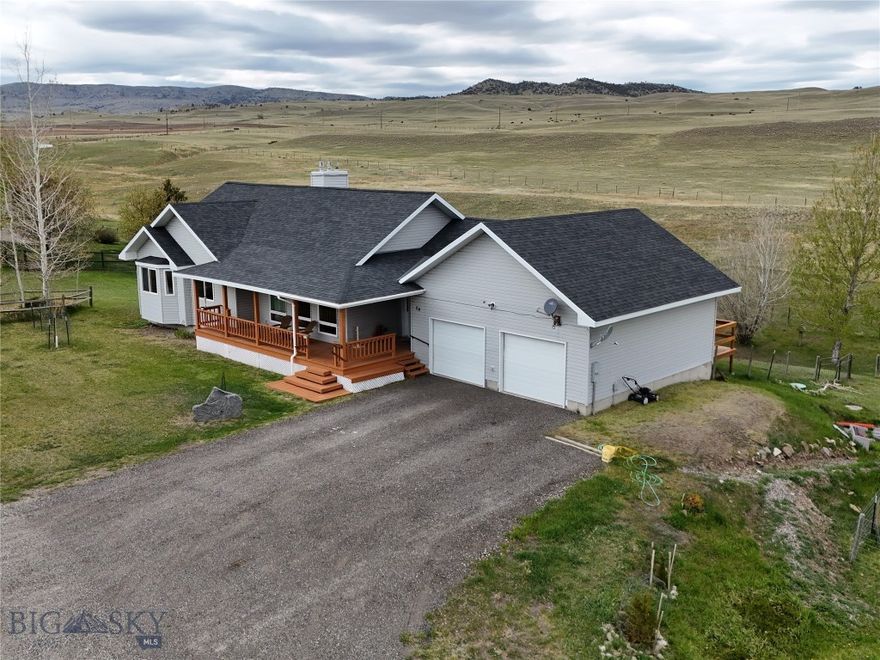 This beautiful, well-maintained 4-bedroom, 3-bath, 3,502 SF home sits on a 1.738-acre lot just minutes from downtown Livingston. The main floor has an open living room, kitchen, and dining area, along with two bedrooms, a hall bathroom, laundry room, and a spacious primary suite with a private bathroom and walk-in closet. The walk-out basement includes a large family room, one bedroom, one bathroom, a library/sitting area, and a spacious storage room. The property also features a covered front deck, two rear decks, a two-car garage, mature landscaping, and beautiful mountain views, offering the perfect blend of comfort, space, and breathtaking scenery.