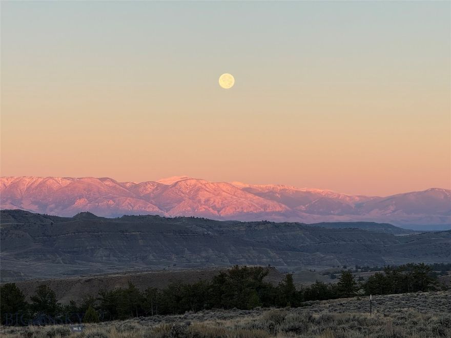 Looking for your escape to Big Sky country? This 158.94 acres is a little less than a half mile off a county road near the Pryor Mountains with great views of not only the Pryors, but also the Beartooths, Bighorns and Absaroka mountains. If you are looking for privacy, a hunting camp or just your own place far from the rat race of the big city, this may be the place. No known covenants, this land is priced to sell. It has about 30 acres of pine and juniper trees on the southwest side of the ridge where you have sandstone and shale outcroppings.  Cottonwood County road is a gravel road that gives you good access from the state highway; the easement road to this property is just dirt, but it is surveyed. The land is really a blank slate, waiting for someone's dreams. Lots of grass and sagebrush, plus the area with trees and many great elevated build sites. The land is just east by a mile or two from 80,000 acres of BLM and State public land. Very dry area, so winter access is not usually a problem, but may require some snow plowing on occasion. Two, 2,500 gallon cisterns. Your nearest neighbor is 1.5 miles away to the east where the electric is located. Lots of sun for solar power. Located 25 miles south of Bridger, MT (pop 750), 65 miles southwest of Billings, MT (pop 120,000) and 32 miles north of Powell, WY (pop 6500). The town of Frannie, Wyoming (pop 150) is 10 miles to the south. Just a little over 100 miles from Yellowstone National Park.