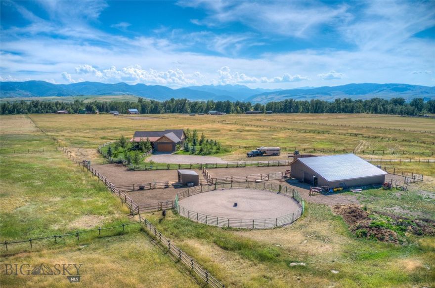 Unparalleled Montana Living in Gallatin Gateway — A Premier Horse Property on 20 Acres
Experience the ultimate blend of luxury, privacy, and Western charm in this custom-built 3-bedroom, 2.5-bath home nestled in the heart of Gallatin Gateway. Set on 20 pristine acres with seasonal live water and valuable water rights, this property is tailor-made for equestrian enthusiasts and those seeking a peaceful retreat with modern comforts.
Step inside to discover a thoughtfully designed interior featuring rich hardwood floors, handcrafted cabinetry, and custom countertops. The chef’s kitchen is a culinary dream, boasting a Viking gas cooktop, double ovens, and high-end finishes throughout. Towering 8-foot floor-to-ceiling windows frame breathtaking, unobstructed views of the Spanish Peaks and Bridger Mountains, filling the home with natural light and inspiration.
Designed with horses in mind, the land is fenced and cross-fenced with classic jack-leg fencing and includes a 48’ x 48’ four-run barn with generous hay storage. Additional amenities include a separate run-in shed, round pen, and multiple corrals — all ready for your livestock or equine companions.
Ideally located near world-renowned Blue Ribbon trout streams and just a short drive to Big Sky Resort and Bridger Bowl, this rare offering provides unmatched access to Montana’s best outdoor adventures.
This is more than a home — it’s a lifestyle. Come see why this one-of-a-kind property is truly unforgettable.