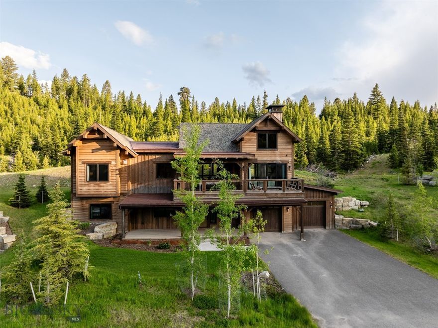 Discover this exceptional mountain home nestled in Highlands, the heart of Spanish Peaks Mountain Club. This fully furnished as seen in photography, 5-bedroom, 5-bathroom home offers an ideal balance of classic alpine design and modern sophistication, creating the perfect retreat for family and friends. Featuring open living spaces, vaulted ceilings, and expansive windows that invite natural light and showcase breathtaking views of the surrounding old-growth pines and the majestic mountains beyond. The home boasts a spacious and chef-inspired kitchen with high-end appliances, sleek cabinetry, and a large island perfect for gatherings. Enjoy cozy moments by the fireplaces, including one in the luxurious primary suite, or step out onto your private patio to unwind in the hot tub while enjoying surround sound in the background. With its rustic yet modern touches, including rich timber beams and natural stone accents, this home offers an elegant yet comfortable atmosphere throughout. Situated just
steps from skiing, hiking, golf, and a wealth of outdoor activities, this home is ideally located within walking distance to The Highlands' exclusive skiin/ski-out trails & lift, Montage Big Sky, the Spanish Peaks Mountain Club clubhouse, and the future Aspire lodge. Enjoy unparalleled access to the best of Spanish Peaks Mountain Club's recreational offerings, including alpine and cross-country skiing, mountain biking, snowshoeing, and worldclass golf on the Tom Weiskopf Championship Golf Course and Tom's 10 Par 3 Course. With everything you need at your fingertips, from outdoor adventure to refined relaxation, this fully furnished home is a must-see for those seeking an elevated mountain lifestyle. A Spanish Peaks Mountain Club Social Membership is required with this property.