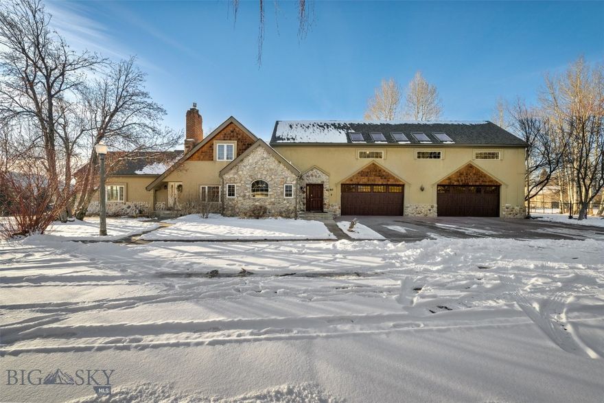 Private Montana Lifestyle Without Resort Pretension: Set at the end of a quiet dead-end drive and backing to Hole #4 of the Butte Country Club golf course, this exceptional residence offers a rare blend of privacy, panoramic Highland Mountain views, and elevated Montana living. Designed with  entertaining and everyday comfort in mind with 3 living areas, a dedicated gaming room & wet bar for hosting on any scale after a day on the course or trail. The main-level primary suite serves as a private retreat with a patio overlooking the fairway, a designated laundry room, soaking tub, and tiled walk-in shower. Upstairs, three additional bedrooms and a second laundry, plus a lower level guest suite. Car collectors, outdoor enthusiasts, and golf lovers alike will appreciate the four-stall garages + a dedicated golf cart bay just off the course with drive in lower level. Framed by sweeping mountain views and positioned within one of Butte’s most coveted golf course settings, this is a home offering space to gather, room to breathe, and a front-row seat to the beauty of Southwest Montana.